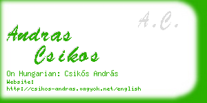 andras csikos business card